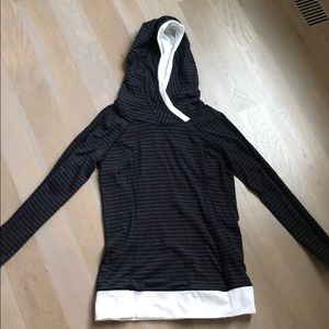 Black & White Subtle Striped Sweatshirt